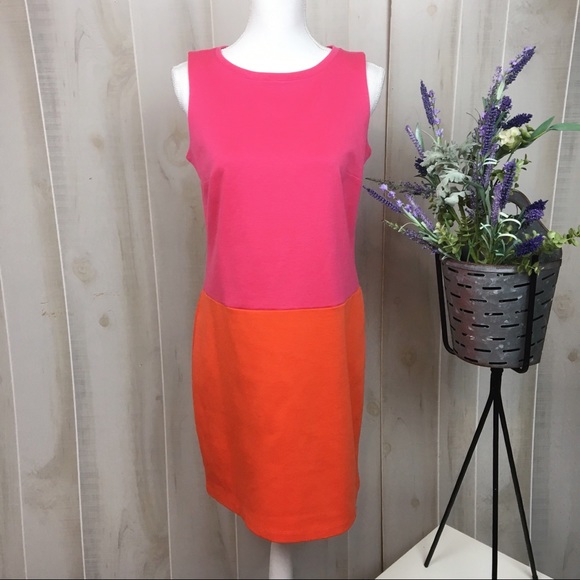 Tommy Hilfiger Dresses & Skirts - Tommy Hilfiger Orange and Pink Colorblock Dress